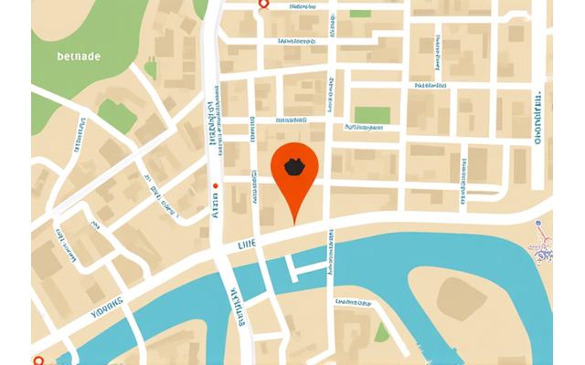 Mapa Beograda sa označenom lokacijom Vitalis Kruga na Bulevaru Kralja Aleksandra